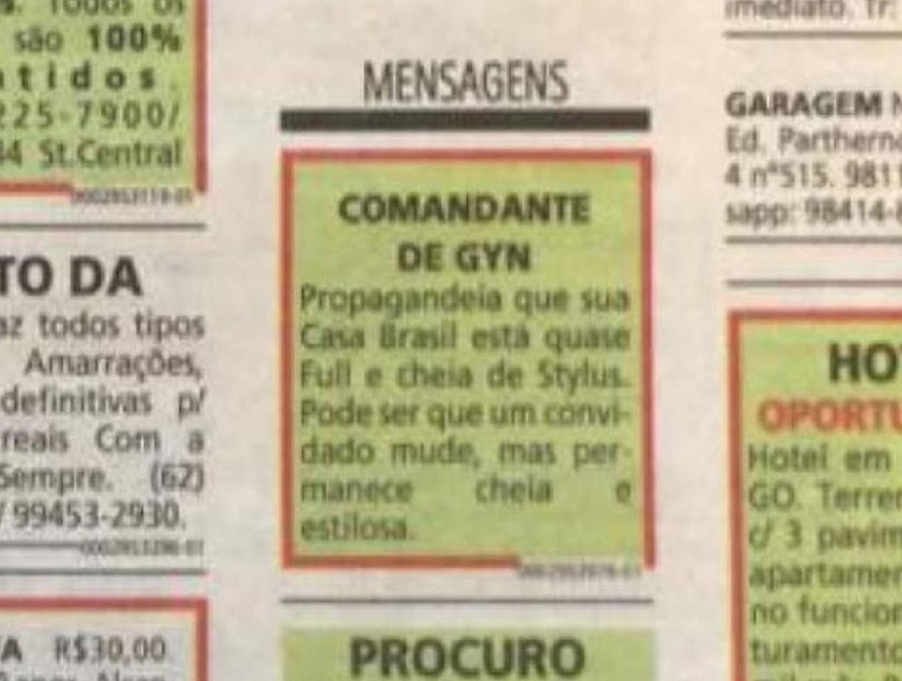 Mensagem cifrada antecipa resultado da Concorrência da Prefeitura de Goiânia