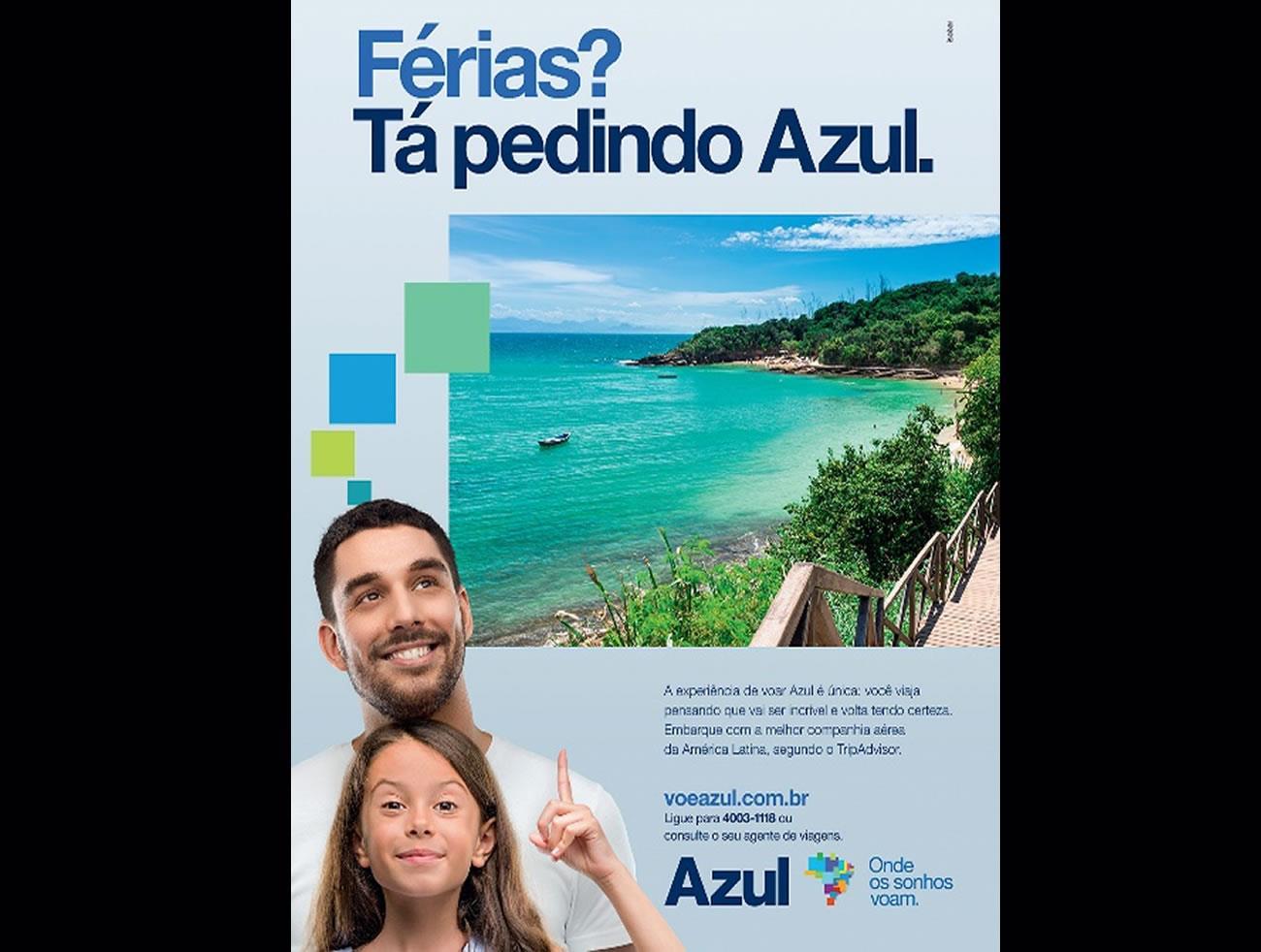 Azul lança novas ações publicitárias por alta temporada, criadas em parceria com a Isobar