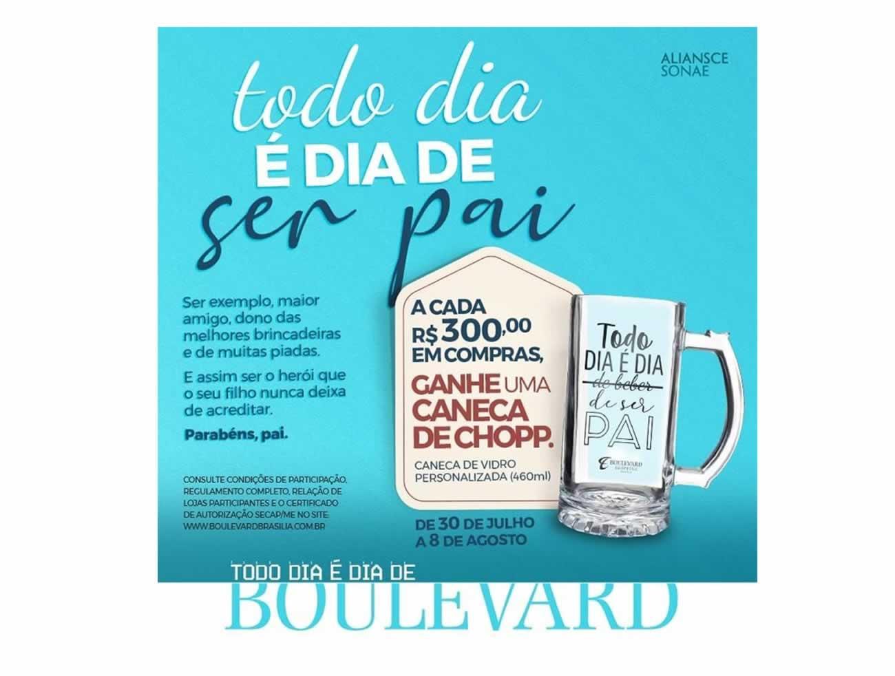 BOULEVARD PRESENTEIA OS PAIS COM CANECA DE SHOPP PERSONALIZADA