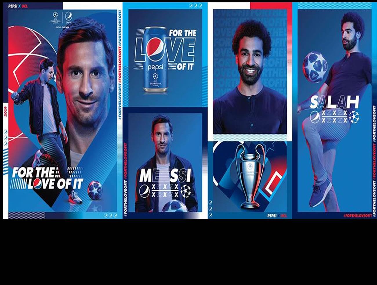 Messi E Salah estrelam a campanha mundial da Pepsi