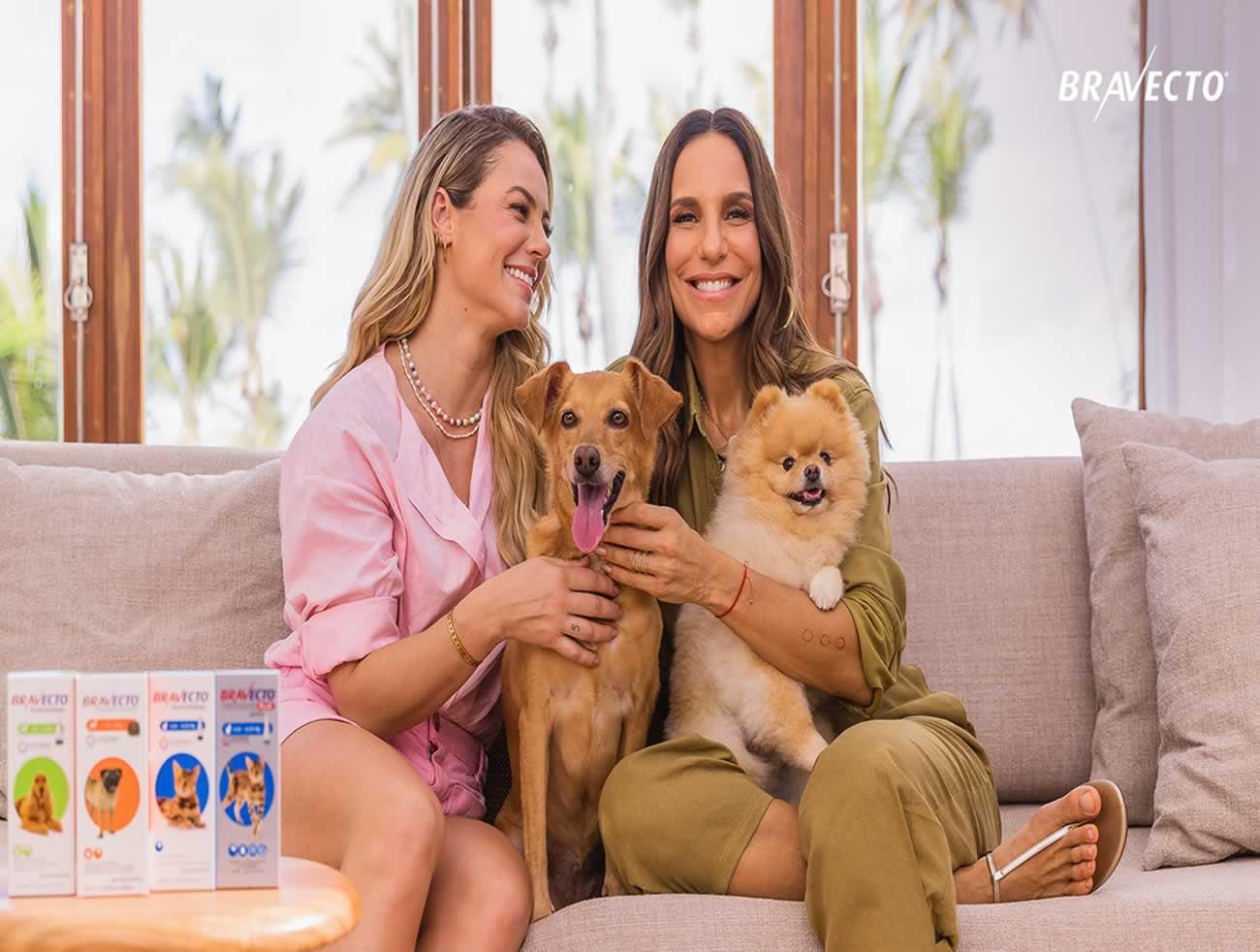 PAOLLA E IVETE ANUNCIAM ANTIPULGAS BRAVECTO EM AÇÃO DA CP+B