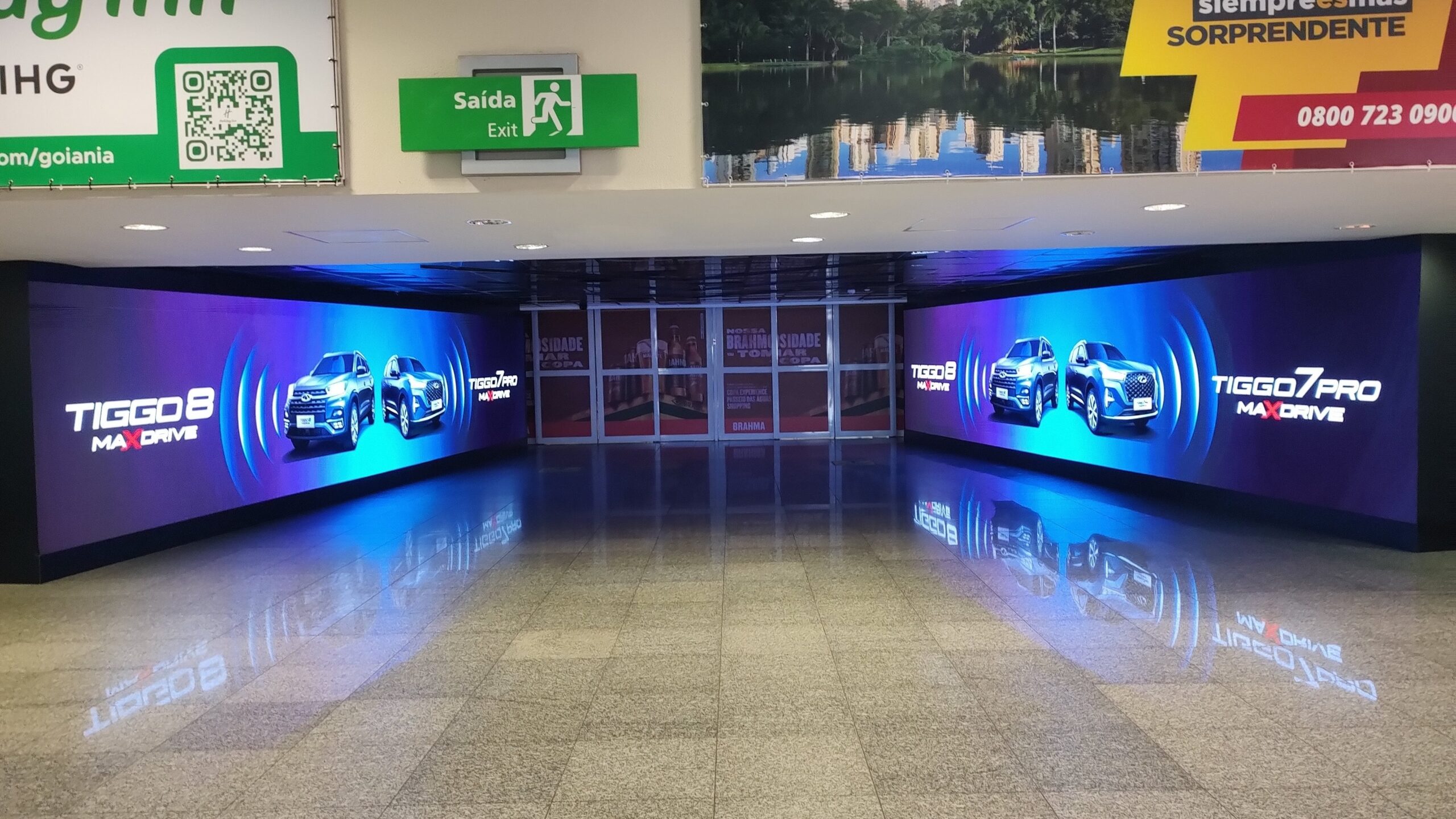 AEROPORTO DE GOIÂNIA TEM TÚNEL LED EM MIDIA DOOH