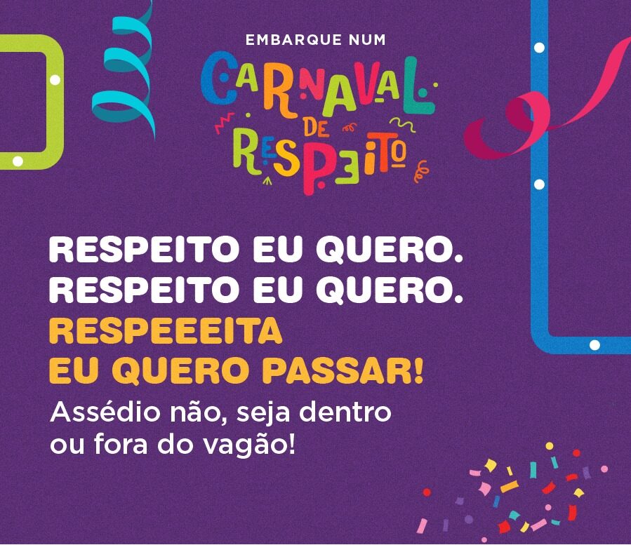 SIDES FAZ CAMPANHA DO METRÔRIO PARA CARNAVAL