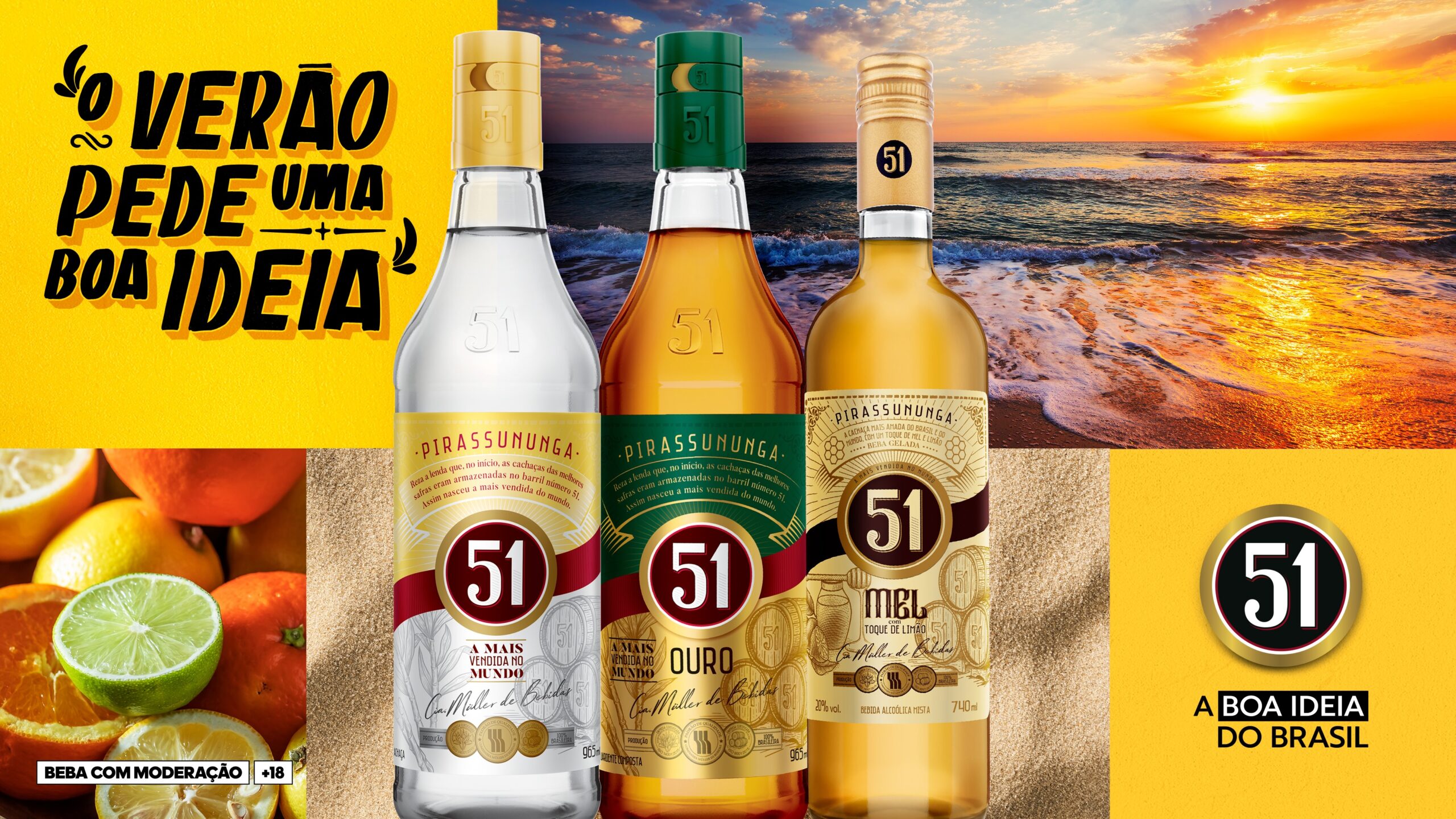 “O VERÃO PEDE UMA BOA IDEIA”: NOVA CAMPANHA NACIONAL DA CACHAÇA 51 ...